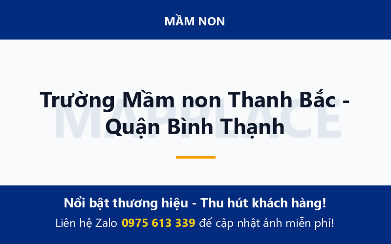 Trường Mầm non Thanh Bắc - Quận Bình Thạnh