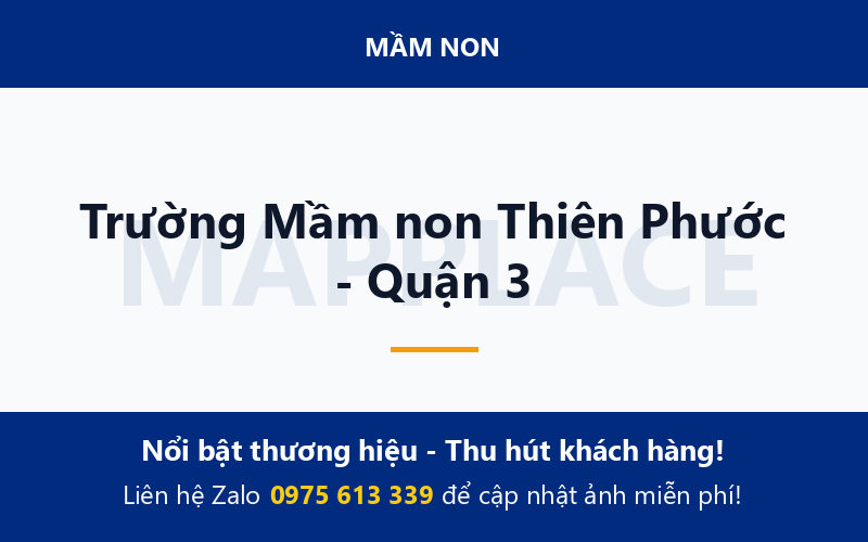 Trường Mầm non Thiên Phước - Quận 3