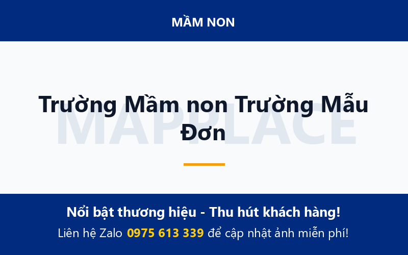 Trường Mầm non Trường Mẫu Đơn