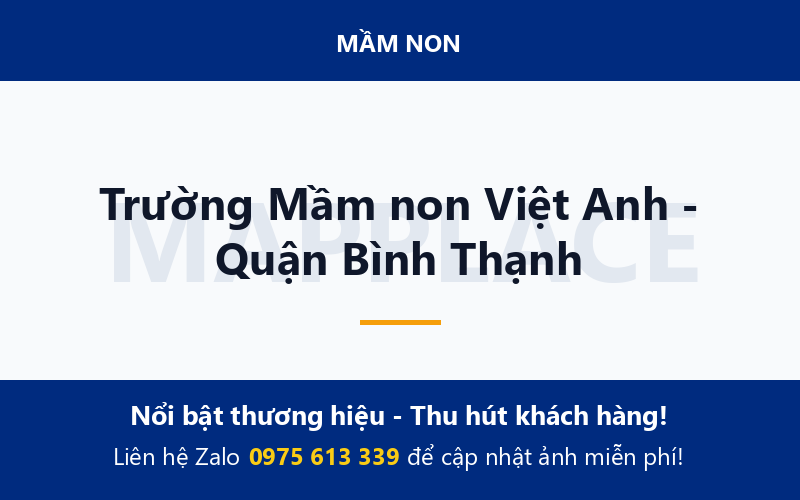 Trường Mầm non Việt Anh - Quận Bình Thạnh