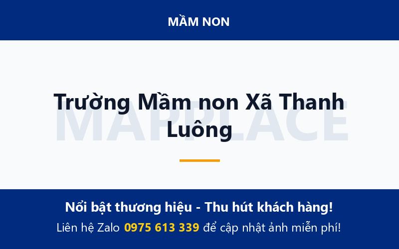 Trường Mầm non Xã Thanh Luông
