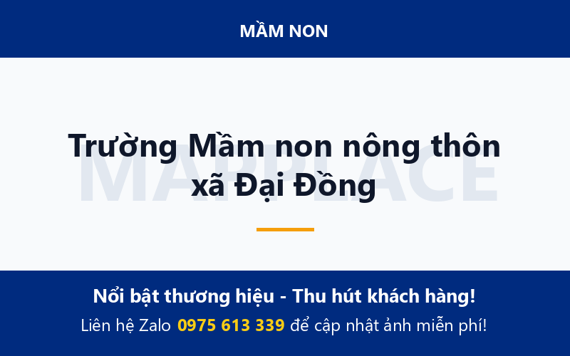 Trường Mầm non nông thôn xã Đại Đồng