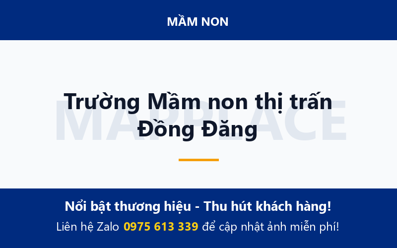 Trường Mầm non thị trấn Đồng Đăng