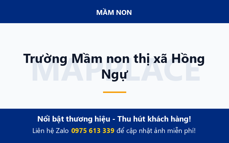 Trường Mầm non thị xã Hồng Ngự