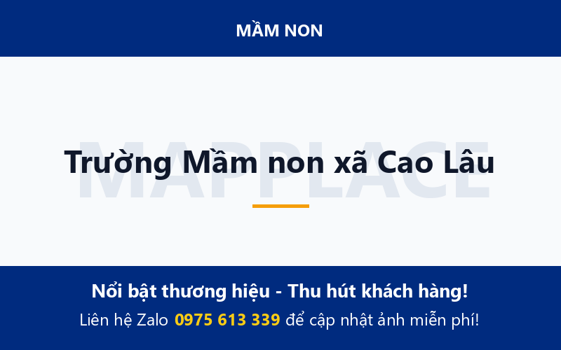 Trường Mầm non xã Cao Lâu
