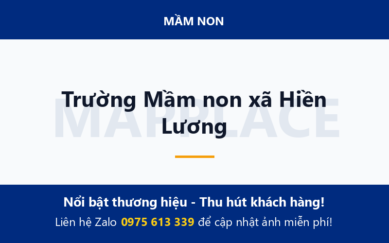 Trường Mầm non xã Hiền Lương