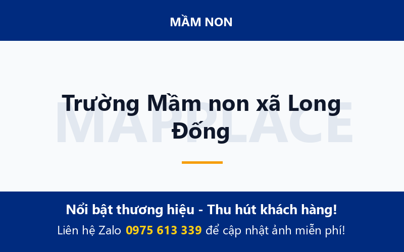 Trường Mầm non xã Long Đống
