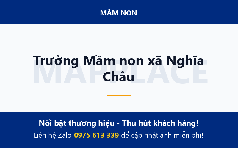 Trường Mầm non xã Nghĩa Châu