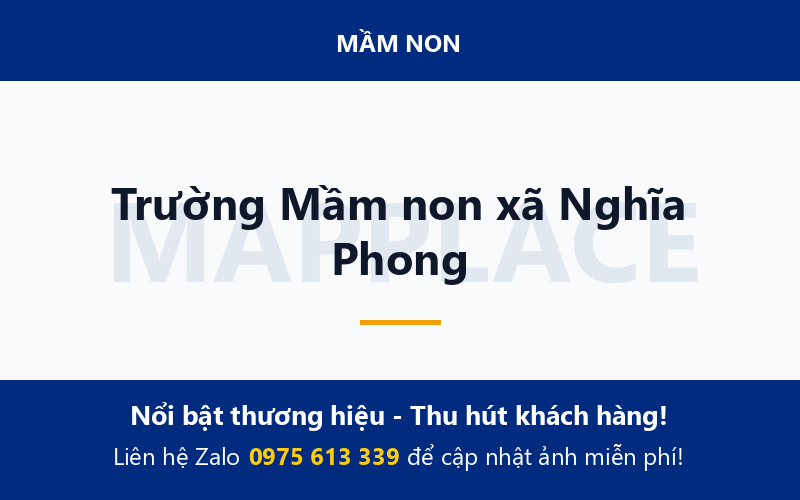 Trường Mầm non xã Nghĩa Phong