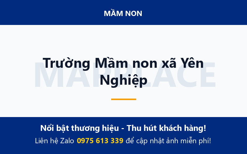 Trường Mầm non xã Yên Nghiệp
