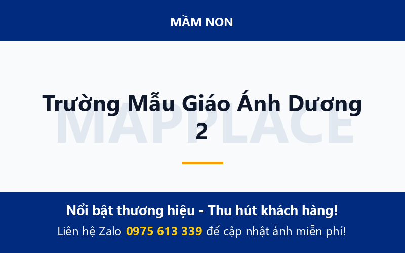 Trường Mẫu Giáo Ánh Dương 2