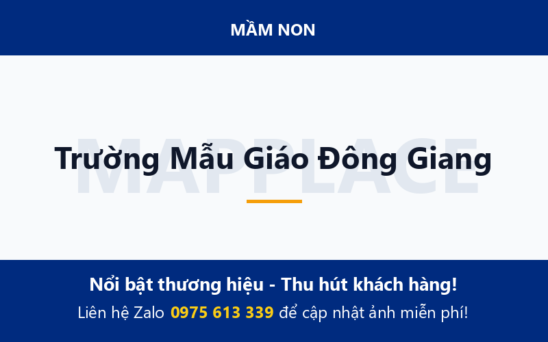Trường Mẫu Giáo Đông Giang