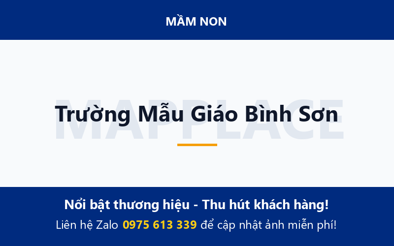 Trường Mẫu Giáo Bình Sơn