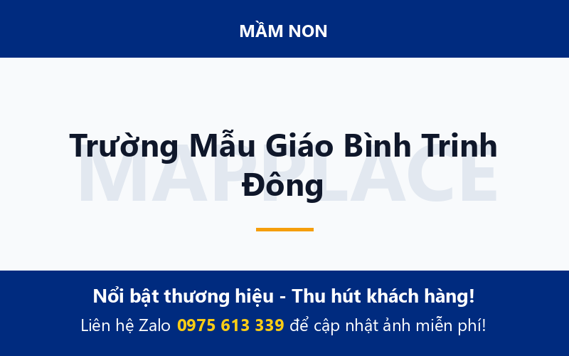 Trường Mẫu Giáo Bình Trinh Đông