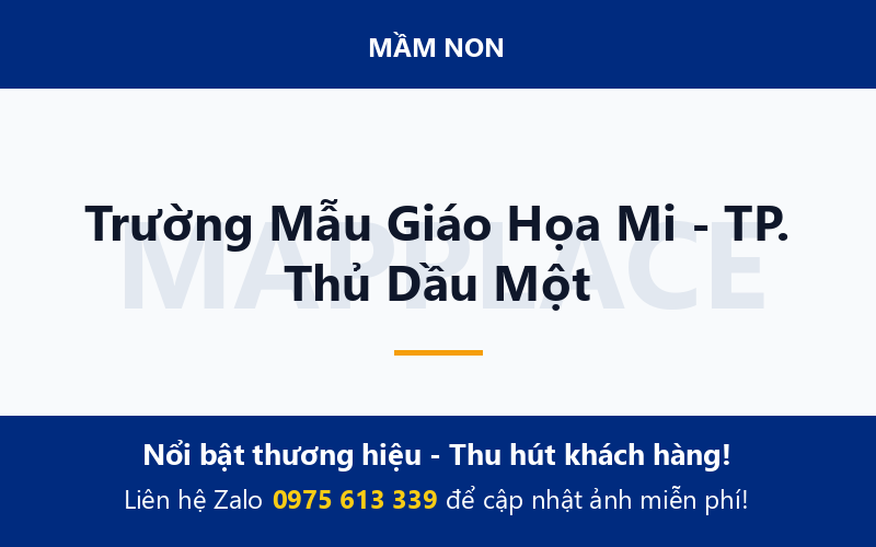 Trường Mẫu Giáo Họa Mi - TP. Thủ Dầu Một