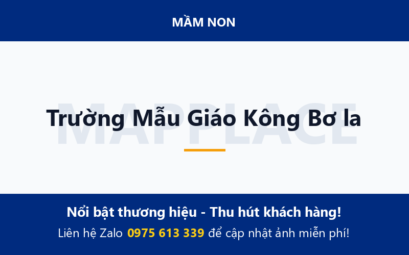 Trường Mẫu Giáo Kông Bơ la