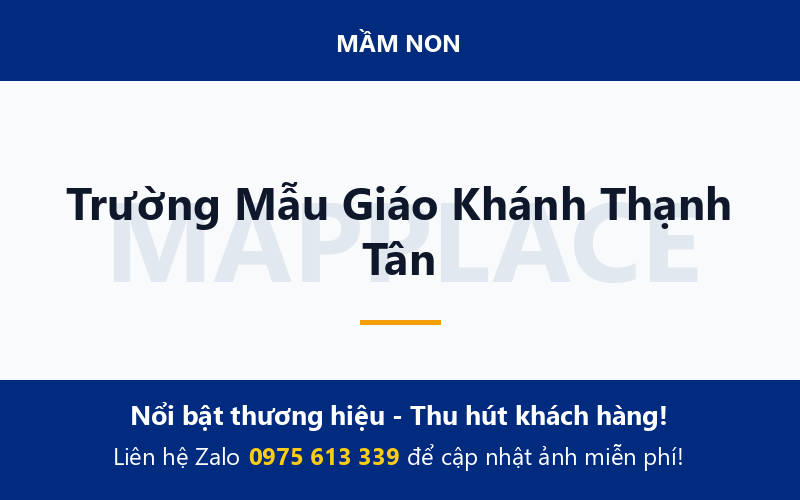 Trường Mẫu Giáo Khánh Thạnh Tân