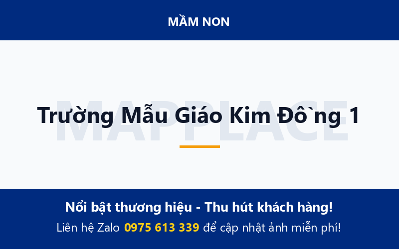 Trường Mẫu Giáo Kim Đồng 1