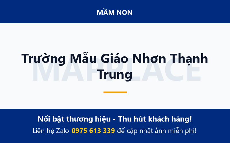 Trường Mẫu Giáo Nhơn Thạnh Trung