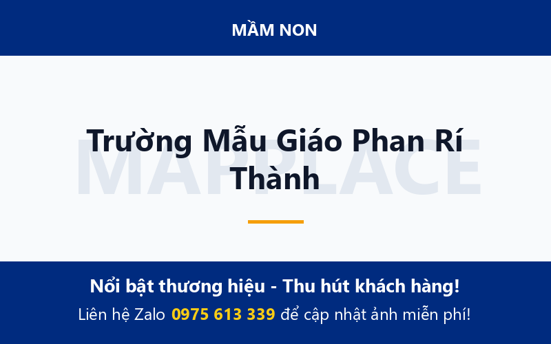 Trường Mẫu Giáo Phan Rí Thành