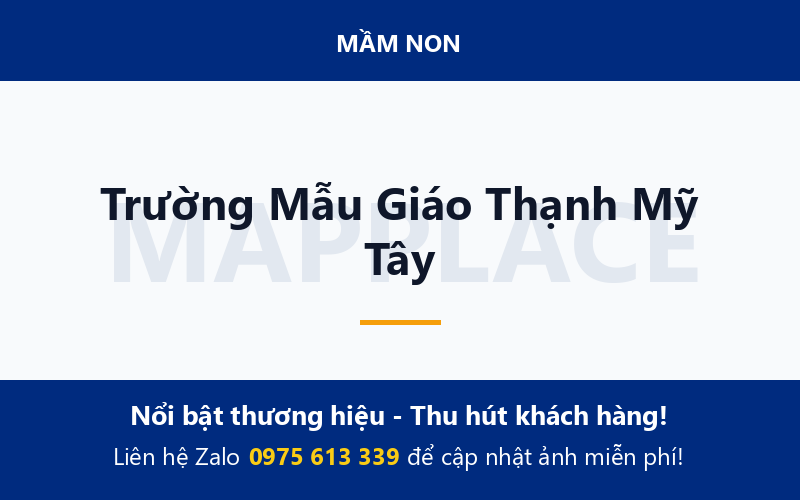 Trường Mẫu Giáo Thạnh Mỹ Tây