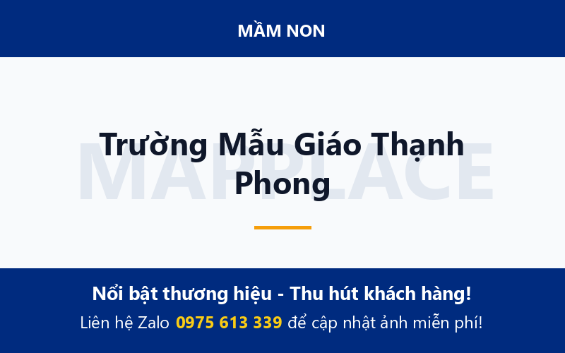 Trường Mẫu Giáo Thạnh Phong