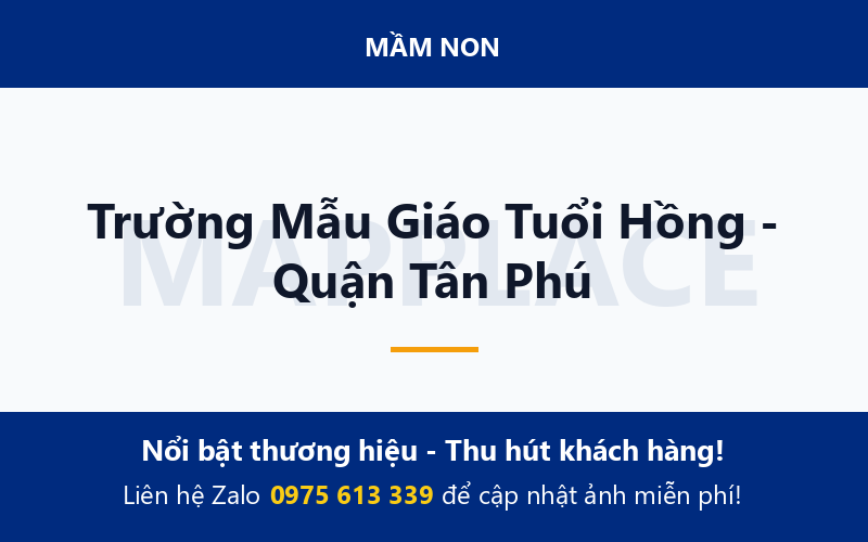Trường Mẫu Giáo Tuổi Hồng - Quận Tân Phú