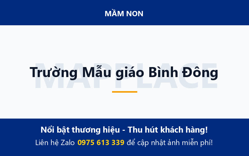 Trường Mẫu giáo Bình Đông
