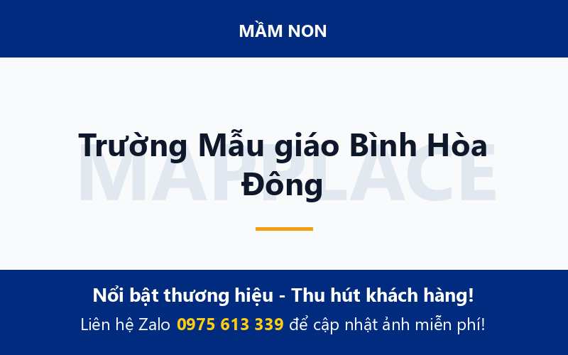 Trường Mẫu giáo Bình Hòa Đông