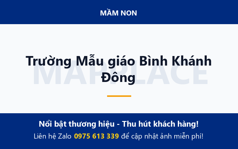 Trường Mẫu giáo Bình Khánh Đông
