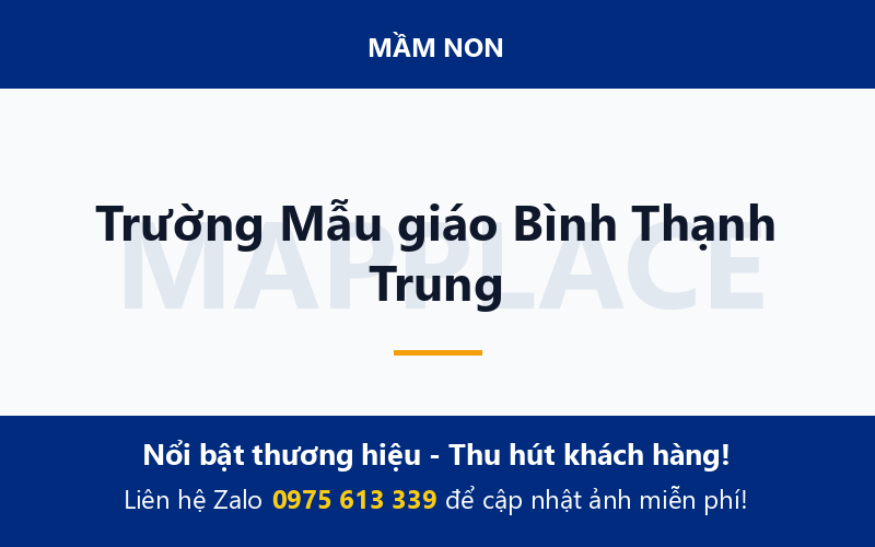 Trường Mẫu giáo Bình Thạnh Trung