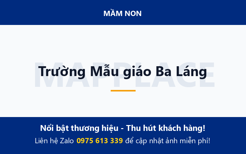 Trường Mẫu giáo Ba Láng