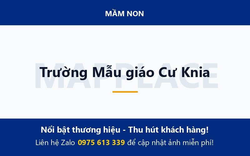 Trường Mẫu giáo Cư Knia