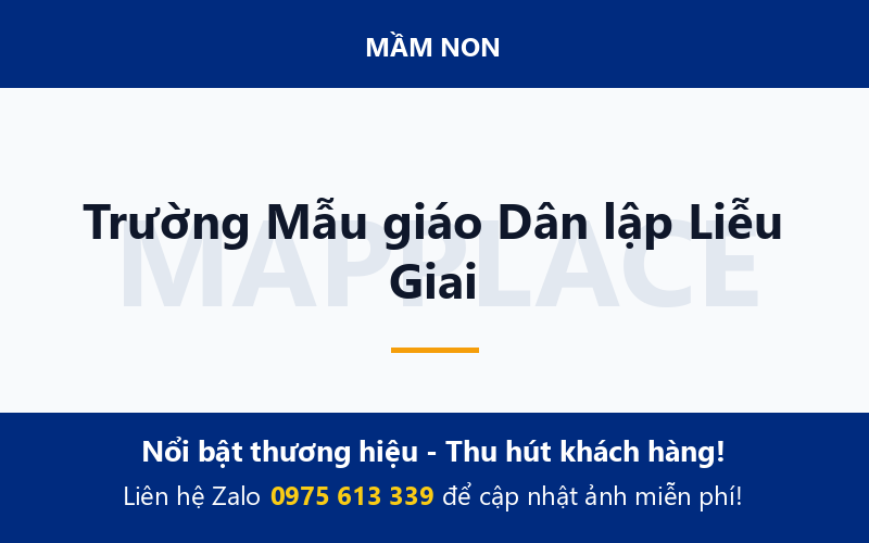 Trường Mẫu giáo Dân lập Liễu Giai