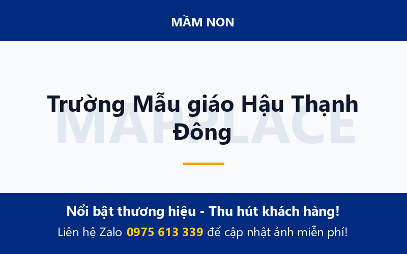 Trường Mẫu giáo Hậu Thạnh Đông