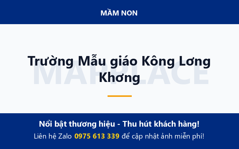 Trường Mẫu giáo Kông Lơng Khơng
