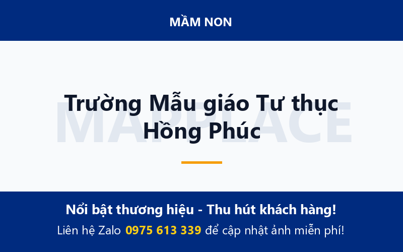 Trường Mẫu giáo Tư thục Hồng Phúc