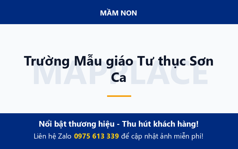 Trường Mẫu giáo Tư thục Sơn Ca