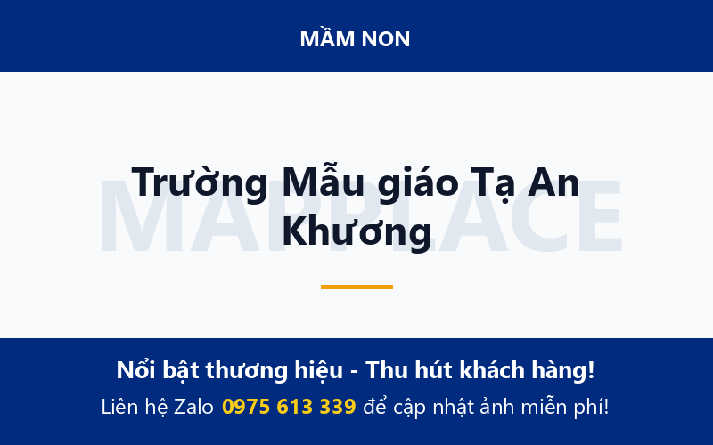 Trường Mẫu giáo Tạ An Khương