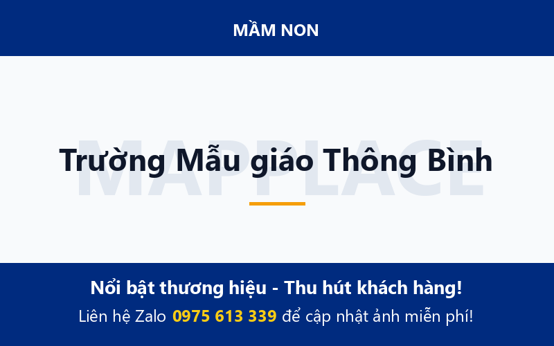 Trường Mẫu giáo Thông Bình