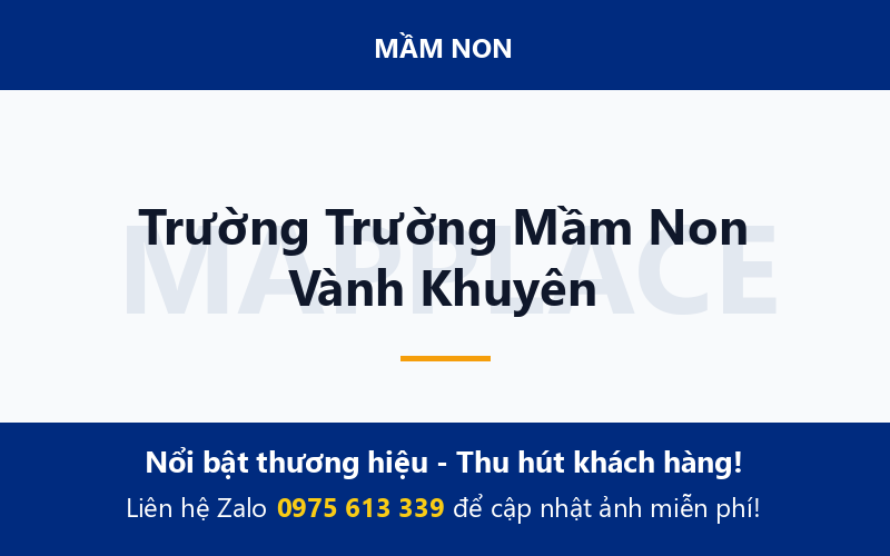 Trường Trường Mầm Non Vành Khuyên