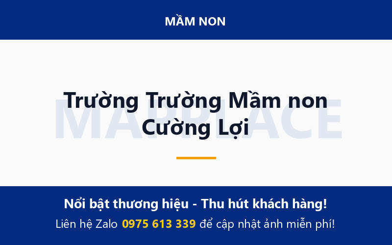 Trường Trường Mầm non Cường Lợi