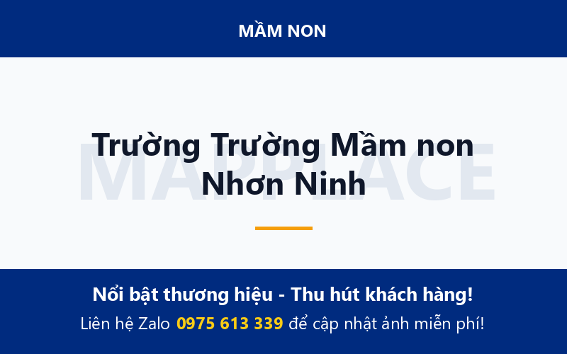 Trường Trường Mầm non Nhơn Ninh
