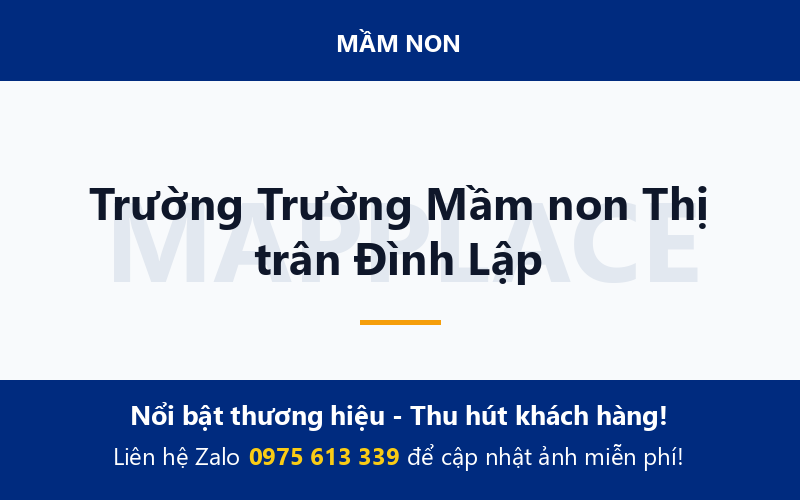 Trường Trường Mầm non Thị trân Đình Lập