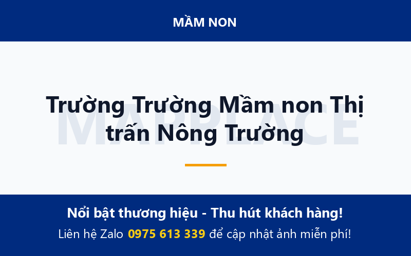 Trường Trường Mầm non Thị trấn Nông Trường