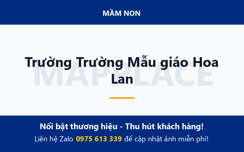 Trường Trường Mẫu giáo Hoa Lan