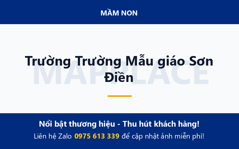 Trường Trường Mẫu giáo Sơn Điền