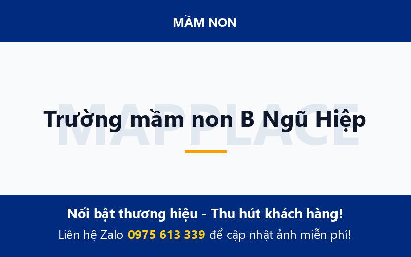 Trường mầm non B Ngũ Hiệp