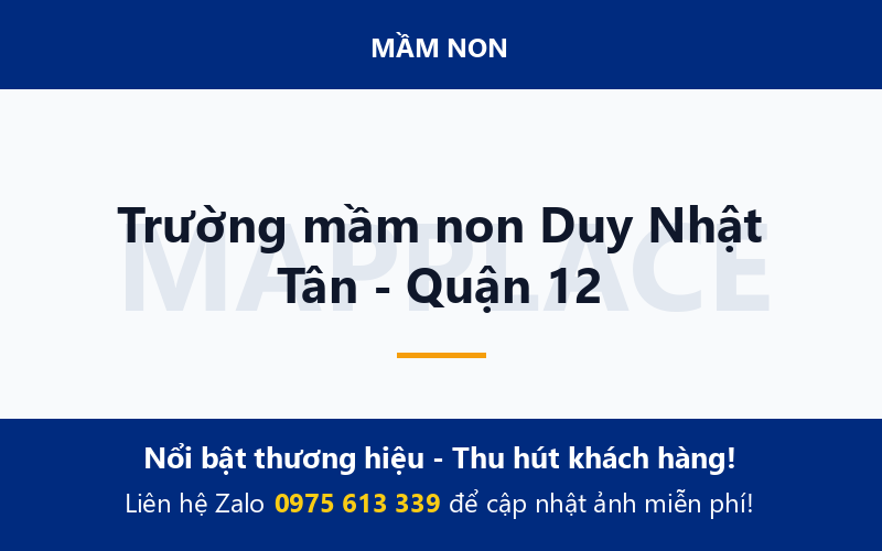 Trường mầm non Duy Nhật Tân - Quận 12