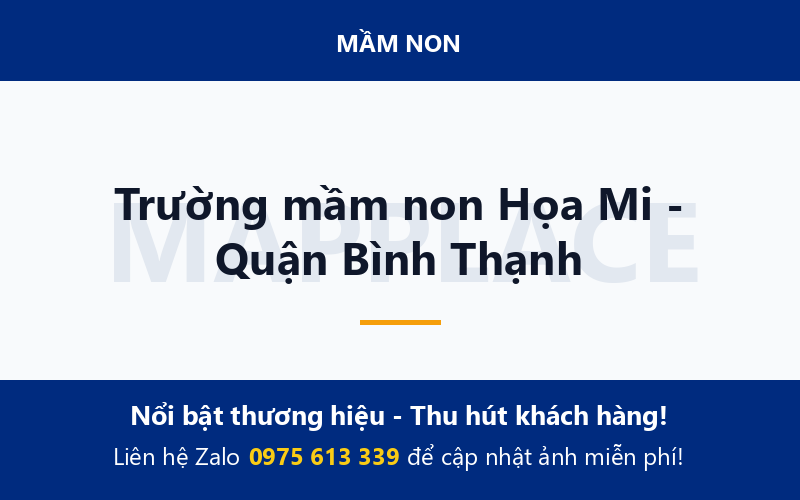 Trường mầm non Họa Mi - Quận Bình Thạnh